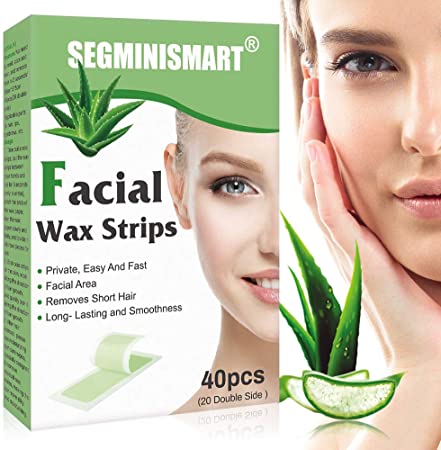 Facial Wax Strips,Hair Removal Wax Strip,Mini Face Wax Strips,Hair Removal Waxing Strips for Eyebrows,Lips,Sensitive Face