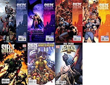 Siege #1-4 (2010), Siege: The Cabal (2010), Siege: Storming Asgard - Heroes and Villains (2010), Sentry: Fallen Sun (2010) Complete Limited Series Marvel - 7 Comics