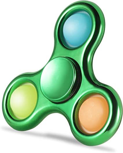 FIGROL Pop Fidget Spinner, Simple Sensory Fidget Spinner Toy Push Pop Bubble Spinner Toy for Stress Reduction and Anxiety Relief Hand Toy for Children-Green