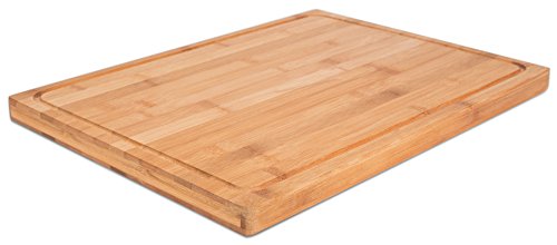 Priority Chef Bamboo Chopping Board, All-Natural and Antimicrobial, Can Withstand Meat Cleaver, Eye Candy for Your Kitchen