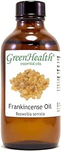 Frankincense Essential Oil - 4 fl oz - Amber Glass Bottle w/Cap - 100% Pure Essential Oil - GreenHealth