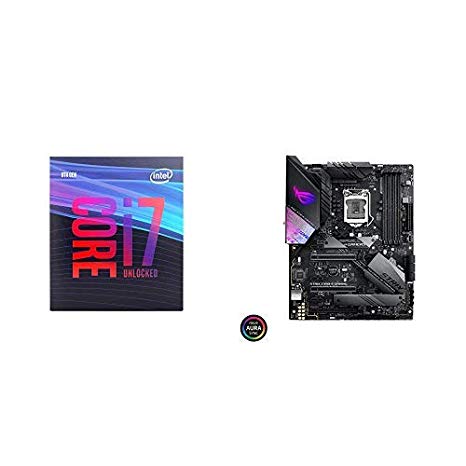 Intel Core i7-9700K Desktop Processor 8 Cores up to 4.9 GHz Turbo Unlocked with Gaming Motherboard LGA1151 ATX DDR4 DP HDMI M.2 USB 3.1 Gen2 802.11AC Wi-Fi