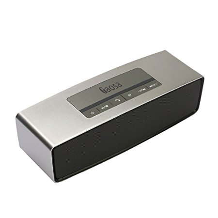 Portable Bluetooth Speaker, SUFUM High-performance Cubic Wireless Mini Stereo Speakers for iPhone,Samsung,LG,iPad,HTC,Galaxy and More(Silver)