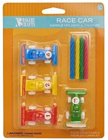 ace Car Birthday Cake Candle Holders