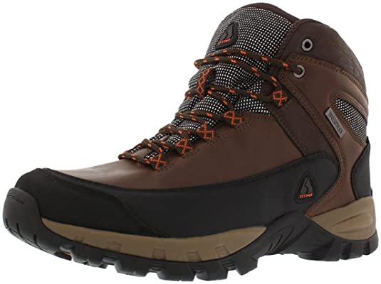 OTAH Forestier Mens Waterproof Hiking Mid-Cut Brown/Black Boots