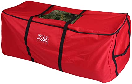 PENSON & CO. Christmas Tree Storage Bag for 9ft Artificial Tree Heavy Duty Canvas Storage Container - Red