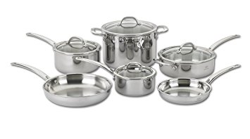 Lenox L-12272 Tri-Ply 10-Piece Cookware Set, Silver