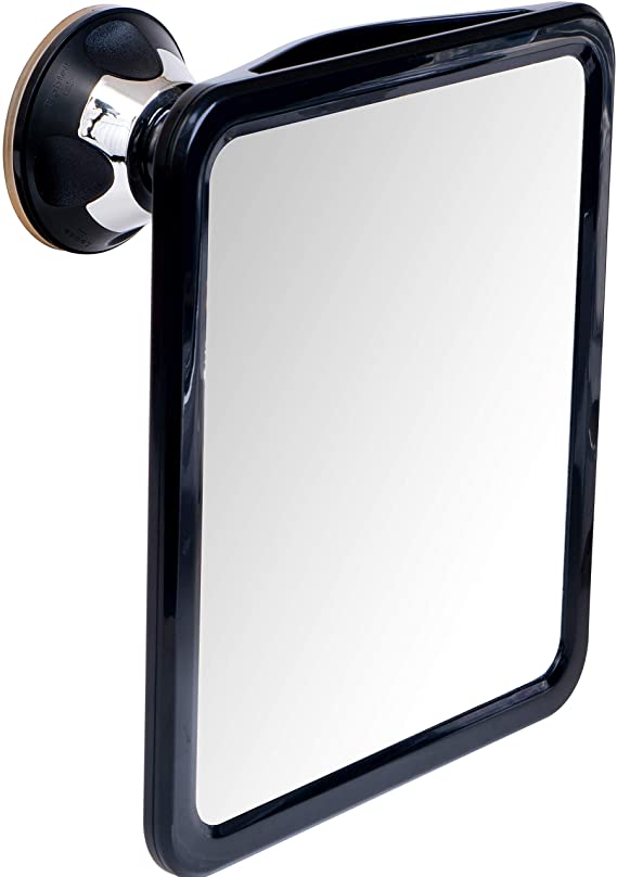 2019 Shatterproof Fogless Shower Mirror for Fog Free Shaving with Upgraded Suction & Swivel, Portable and Travel Ready, 8" x 7"
