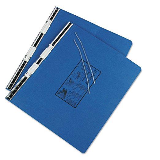 Universal Pressboard Hanging Data Binder, 14-7/8" x 11" , Unburst Sheets, Blue (15442)