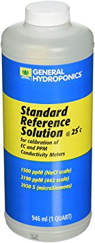 General Hydroponics 1500 PPM Calibration Solution for Gardening, 1-Quart