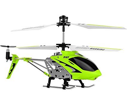 Syma 3 Channel S107/S107G Mini Indoor Co-Axial R/C Helicopter w/ Gyro (Green Color)
