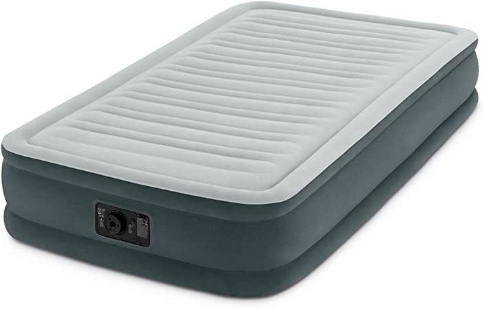 Intex Comfort Plush Mid Rise Dura-Beam Airbed with Built-in Electric Pump, Bed Height 13", Twin