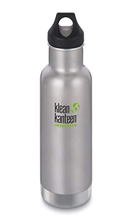 Klean Kanteen Classic Stainless Steel Water Bottle with Klean Coat, Double Wall Vacuum Insulated and Leak Proof Loop Cap 2018