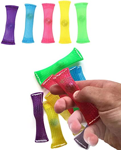 RALMALL 10 Pcs Sensory Fidget Toys Relieve Stress Increase Focus Sensory Marble and Mesh Fidgets for Adults and Children with ADHD ADD OCD Autism