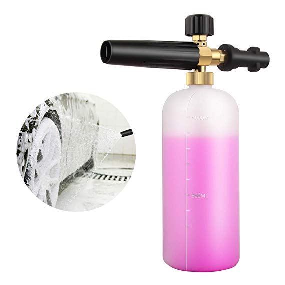 Adjustable Foam Cannon 1 Liter Bottle Snow Foam Lance Soap Dispenser Nozzle for Karcher K Series K2/K3/K4/K5/K6/K7 Pressure Washer