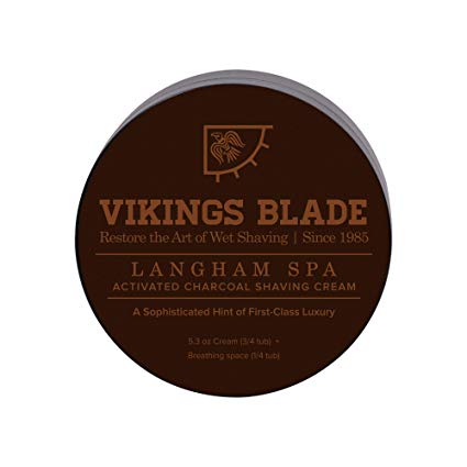 VIKINGS BLADE Activated CHARCOAL Anti-Ageing Luxury Shaving Cream (Langham Spa)