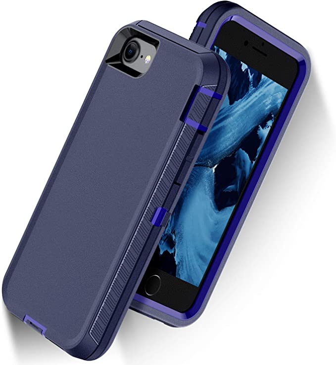 ORIbox Defense Case for iPhone 7/8/SE 2020 (4.7"), Shockproof Anti-Fall Protective case, Update Strong Protection, Sports Style, Blue (iPhone 7/8/SE 2020 Case)