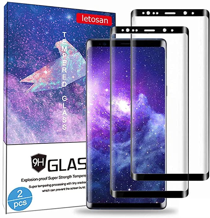 Glass Screen Protector for Samsung Galaxy S9 Plus, 3D Curved 9H Hardness Tempered Glass, High Definition, Case Friendly Bubble-Free for Galaxy S9 Plus Glass Screen Protector (Black)