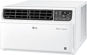 LG 8,500 BTU Dual Inverter Smart Window Air Conditioner, Cools 350 Sq. Ft., Ultra Quiet Operation, Up to 35% More Energy Savings, Energy Star, with LG ThinQ, Amazon Alexa and Hey Google, 115V