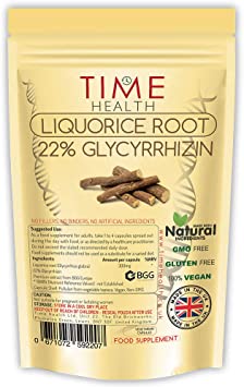 Liquorice Root - 22% Glycyrrhizin - Premium Brand BGG (120 Capsules Pouch)