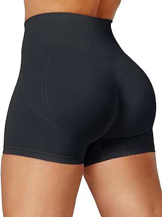 YEOREO Dora Seamless Scrunch Workout Shorts for Women High Waisted Butt Lifting Gym Yoga Biker Shorts