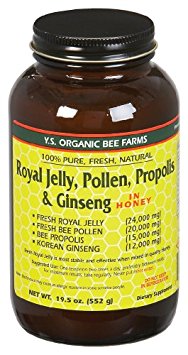 YS Royal Jelly, Pollen, Propolis & Ginseng in Honey (19.5 Fl. Oz Liquid)