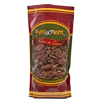 Pecans Dry Roasted & Salted - 2 Pounds - We Got Nuts