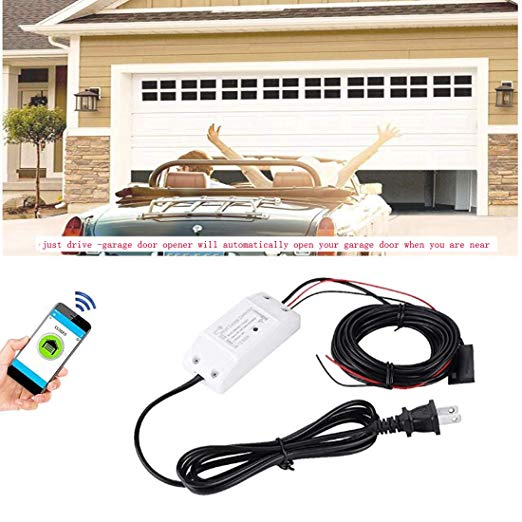 Smart Wi-Fi Alexa Garage Door Openers Remote control Smart Phone Wireless Android iOS APP Compatible with Alexa and Google Assistant IFTTT, No Hub needed