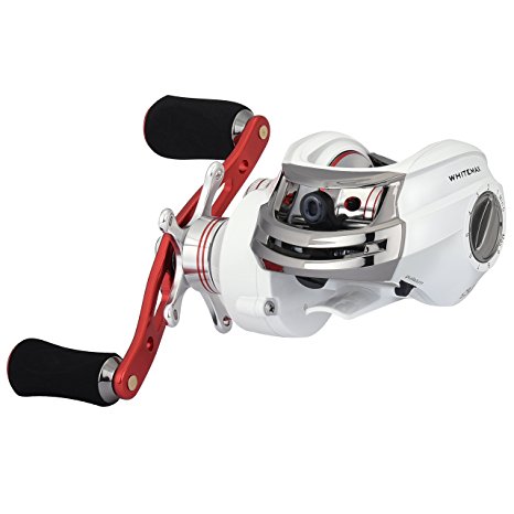 KastKing WhiteMax Baitcasting Fishing Reel – Perfect Low Profile Baitcaster Reel! 11  1 Shielded Bearings, 17.5 Lb Carbon Fiber Drag - 5.3:1 Gear Ratio