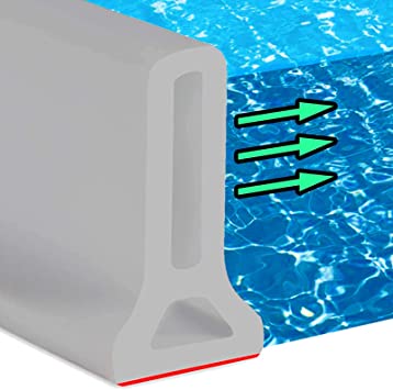 Hi-Na 3ft/5ft/6ft/8ft10ft Collapsible Shower Threshold Water Dam Watei Barrier for Shower and Water Stopper Keeps Water Inside Water Threshold for Wet and Dry Separation (6ft)