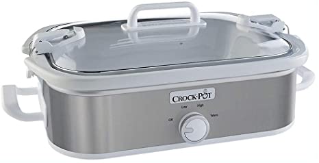 Crock-Pot 3.5 Quart Home Casserole Crock Kitchen Slow Cooker, Stainless Steel