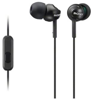 Sony MDR-EX110AP-B Ex Monitor in-Ear Headphones with Microphone (Black)