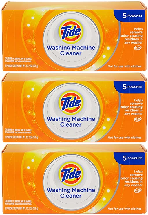 Tide Washing Machine Cleaner, 5 pouches (Pack of 3)