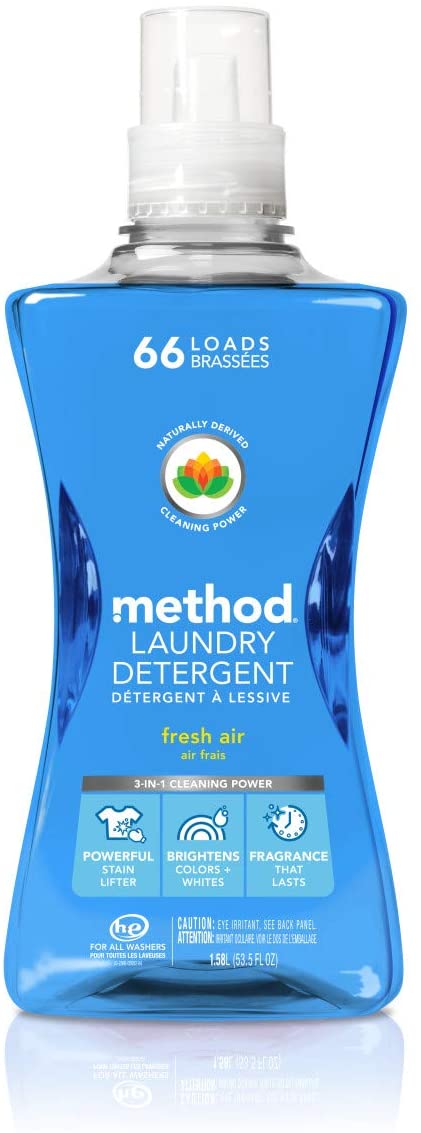 Method Laundry Detergent, Fresh air, 53.5 Fl Oz (Pack of 1)