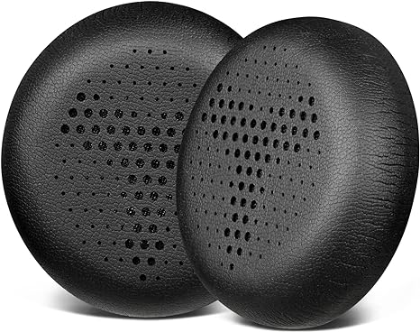 SOULWIT Professional Replacement Ear Pads Cushions for AKG Y500 On-Ear Foldable Wireless Bluetooth Headphones, Earpads with Soft Protein Leather - Black