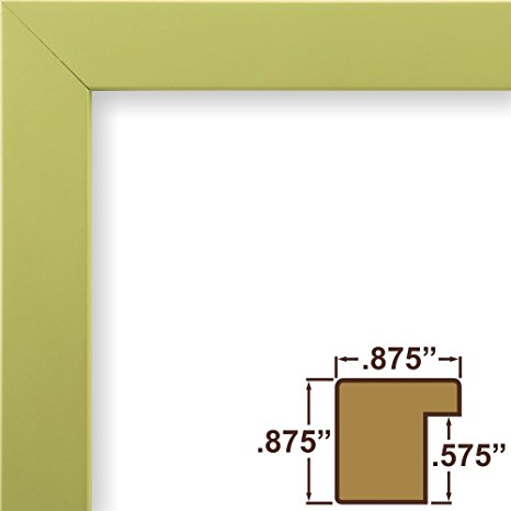 Craig Frames 140646 20 by 24-Inch Picture Frame, Solid Wood, Smooth Finish, .875-Inch Wide, Pastel Olive Green