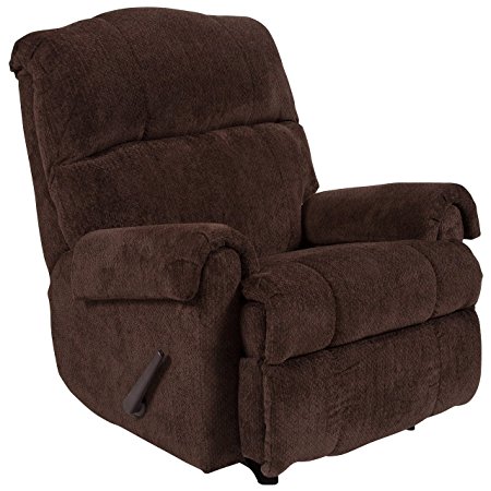 Flash Furniture Contemporary Kelly Chocolate Super Soft Microfiber Rocker Recliner