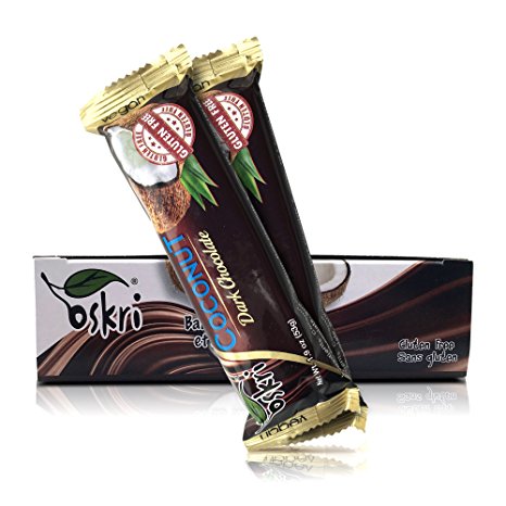 Oskri Dark Chocolate Coconut Bars - 53g - 5 Pack
