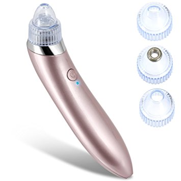 Adorishe Blackhead Electric Multifunction Facial Pore Cleanser Removal Skin Peeling Acne Remover Comedo Suction Vacuum Acne Comedone Extractor Machine Tool(Rose Gold)