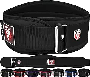 RDX Weight Lifting Belt AUTO LOCK, 6.5” Padded Back Support, Men Women Gym Fitness Strength Training, Bodybuilding Powerlifting Weightlifting Workout, Deadlift Squat, Pro Exercise Equipment