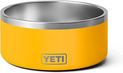 YETI Boomer 8, Stainless Steel, Non-Slip Dog Bowl, Holds 64 Ounces, Alpine Yellow