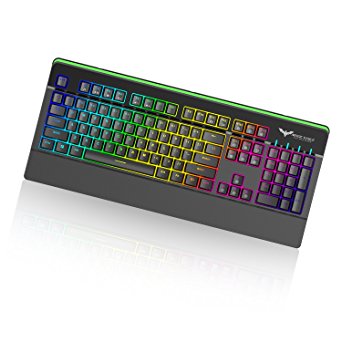 HAVIT HV-KB389L RGB Backlit Wired Mechanical Gaming Keyboard with Brown Switches (Black)