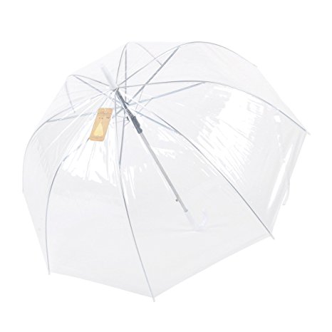 Remedios Automatic Open Transparent Clear Bubble Dome Rain Umbrella Decoration