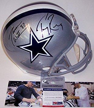 Jason Witten & Tony Romo Autographed Hand Signed Dallas Cowboys Full Size Helmet - PSA/DNA