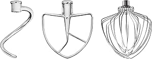 KitchenAid Stainless Steel 3 Piece Accessory Set for Select Bowl-Lift Stand Mixers, KSM7BL3PSS