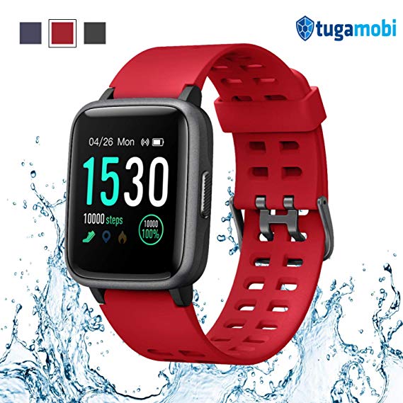 tugamobi Smart Band SB501, Fitness Activity Step Tracker Health Exercise Smartwatch Pedometer Heart Rate Sleep Monitor 5ATM Waterproof Calorie Alarm Clock Compatible with Samsung iPhone for Men Women