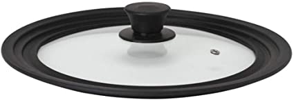 Steuber Universal Pan Lid with Silicone Rim Steam (Glass Lid to see Cooking) 28 cm 30 cm 32 cm Diameter