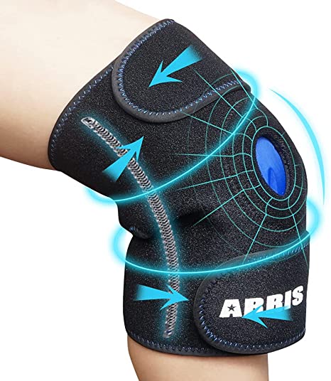 ARRIS Ice Pack for Knee Injuries, Reusable Hot Cold Therapy Knee Wrap Ice Knee Brace for Joint Pain, Bursitis Arthritis Knee Pain Relief, Meniscus Tear, Sprains & Swelling (Flexible and Adjustable)…