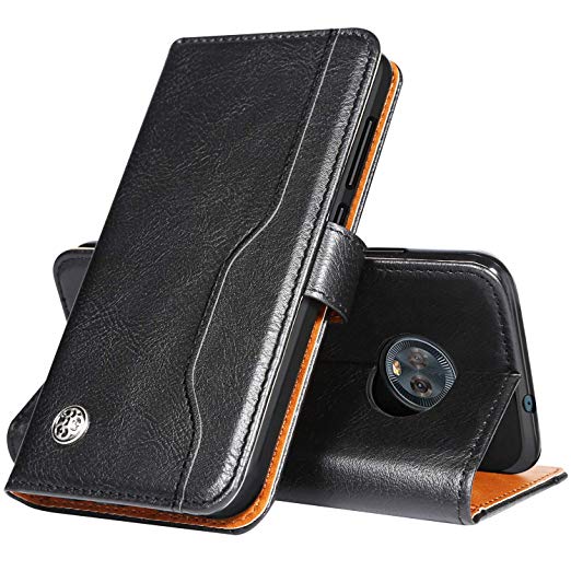 ykooe Moto G6 Case, Leather Flip Moto G6 Phone Case Wallet Protective Cover for Moto G6