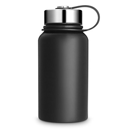 KINGSO 20 oz Insulated Water Bottle Wide Mouth BPA Free Travel Mug Double Walled Stainless Steel Sport Vacuum Flask for Hot and Cold Beverages